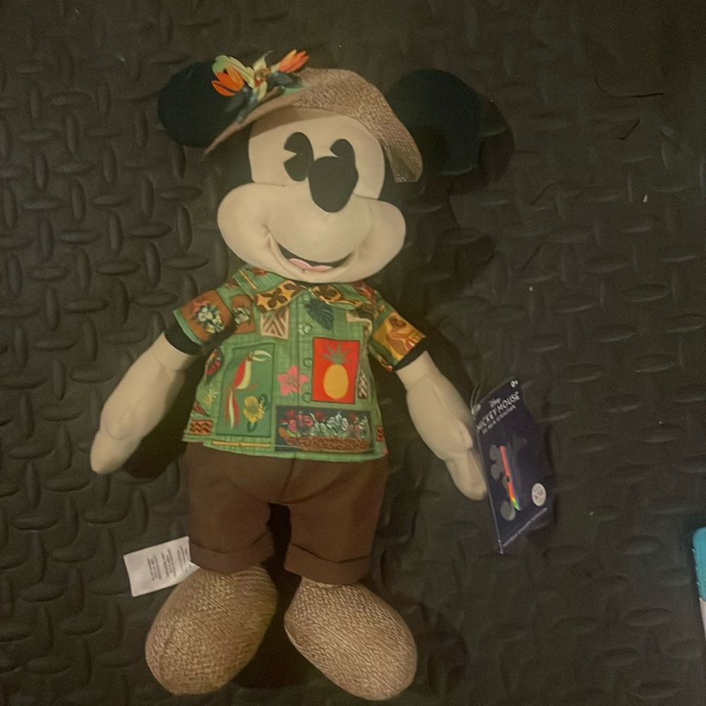 Disney Enchanted Tiki room 50th Anniversary Mickey Plush NEW